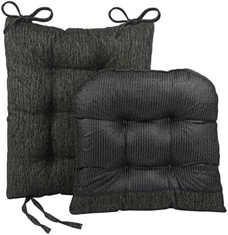 Gripper keper Jumbo XL neklizajuća stolica za ljuljanje jastuk Set sa debelom podstavom, uključuje jastučić za sjedište & jastuk za leđa sa vezicama za Rocker za unutrašnju dnevnu sobu, 17x17 inča, Set od 2 komada, slonovača