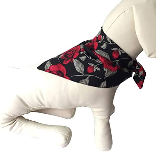 Aboofan Dog Bandana Rose Pet Scarf Troangle Bibs Cvjetni uzorak PET luk kravate ovratnik Zimski pas Scare Foto rekvizicije za Dan