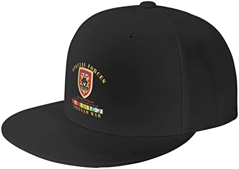 SpecialForces - Macv Sog VN SVC Flat Brim bejzbol kapu za muškarce i ženski podesivi šešir