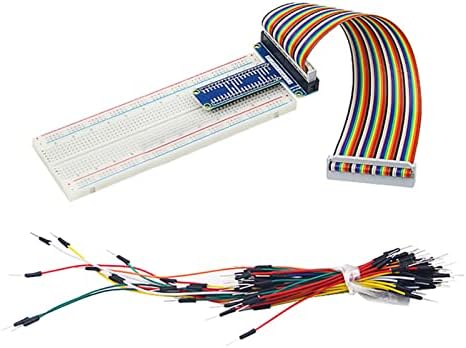 Mookeenone 20cm ploča od 20cm + 20cm / 7.87 Dužina 40 pin GPIO kabel + ploča za kruh + skok kabel za maline PI 3 4