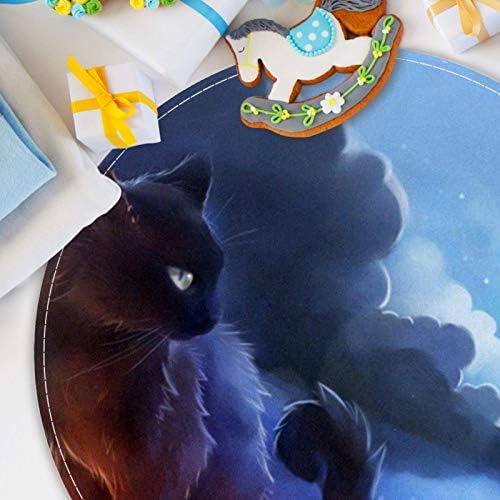 Heoeh Art Animal Galaxy CAT, non kliz vrata 15.7 Rudarske tepihe tepiha tepiha za djecu za djecu za djecu, igralište
