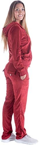 Yasumond Velor trenerke Žene 2 komada Joggers Outfits Jogging Sweatsuits Set Mekani sportski znoj pantalone