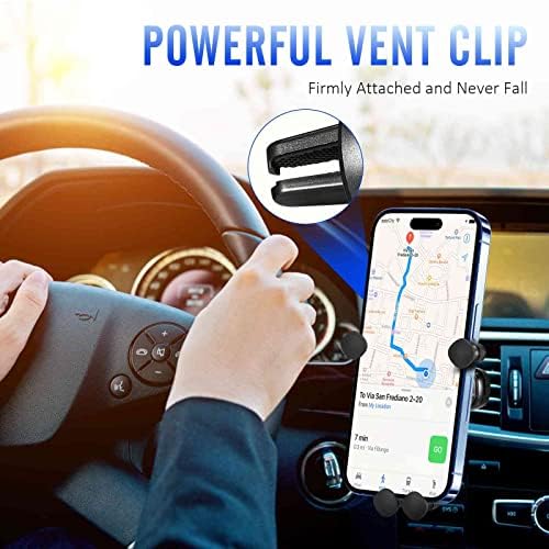 Nositelj telefona za držač telefona [nadograđeni dizajn] Gravity Mini telefon za automobile za iPhone / Smartphone Air Vent Clip Auto