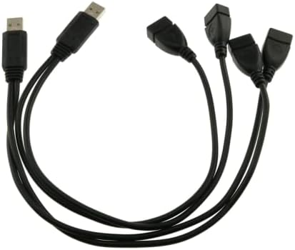 Sjzbin 2pcs muški do 2 ženska USB a 2,0 mužjak za dual USB ženski jack y razdjelnik kabela za punjenje za laptop, automobil, prijenos