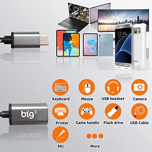 BIG-E USB C do USB 3.0 Ženski OTG adapter Kompatibilan je sa vašim Android tabletima, vjetrovima, računarom, miševima, digitalnim