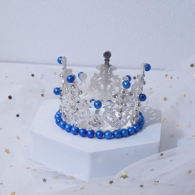 Žene djevojke Retro čovjek-made biser kruna Bride Tiara torta Topper ukras za vjenčanje rođendan Prom Queen Pageant