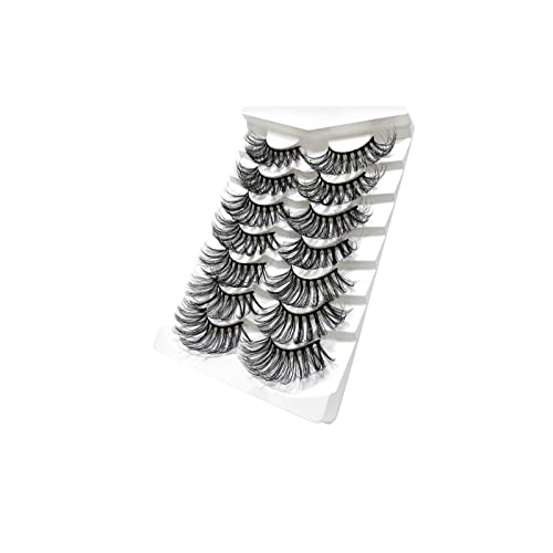 Trepavice paket 7 par 4D Faux Mink Lashes ručno rađeni Luksuzni volumen Fluffy prirodne umjetne trepavice