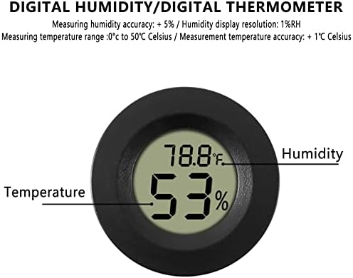 Suroene 5- higrometar termometar Digitalni LCD monitor mjerač mjerač vlage za ovlaživače od odvlaživača