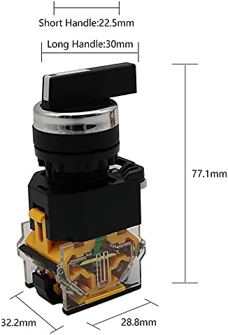 Modband 22mm selektorski gumb okretni prekidač zasumce Trenutak 2NO 1NO1NC 2 3 Pozicija DPST 10A 400V prekidač za uključivanje / isključivanje