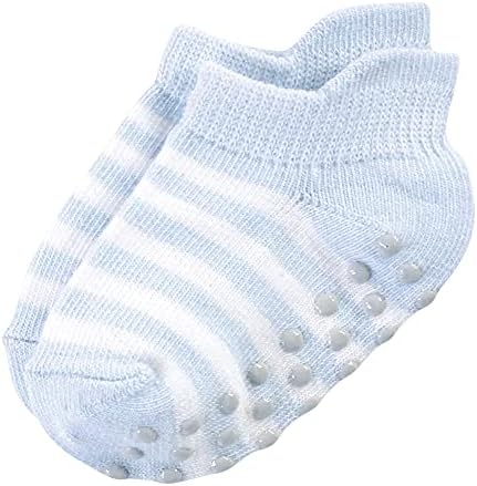 Dodirni priroda Baby Organske pamučne čarape s ne-klizačem za otpornost na pad, plava crna, 2-4t