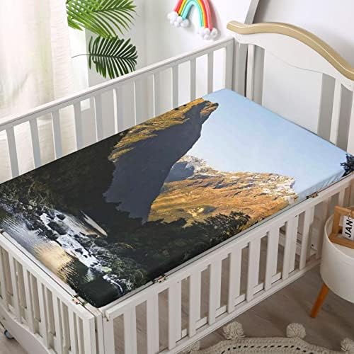 Planinski temanski lim, standardni madrac sa krevetom ugrađeni list meko i rastezljivi opremljeni krevetić-odličan za dječak ili djevojčicu