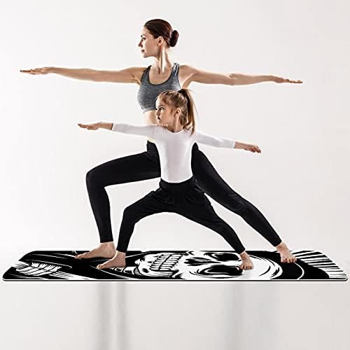 Siebzeh Lobanja Reaper Crna Bijela Halloween Premium debeli Yoga Mat Eco Friendly gumene zdravlje & amp; Fitness non Slip Mat za sve