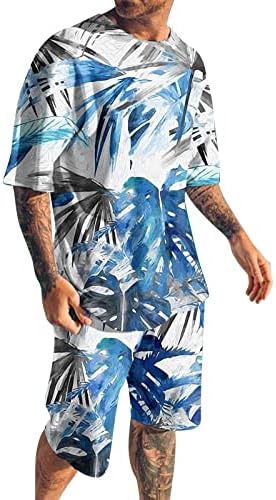 Ljetne muške košulje Muški 3D kratkih rukava kratkih kratkih kratkih rukava na plaži Tropski havajlji u tijelu dvostruko grudi muškarci