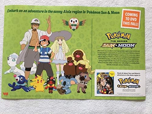 Pokemon Sun & Moon The Series 11 X17 D / S originalni promo poster SDCC 2018 Popplio Alola