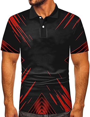 ZDDO MENS Polo Golf Majice, modni prugasti linijski tenis kratkih rukava Ljeto Slim Fit Ležerne prilike atletske sportske košulje