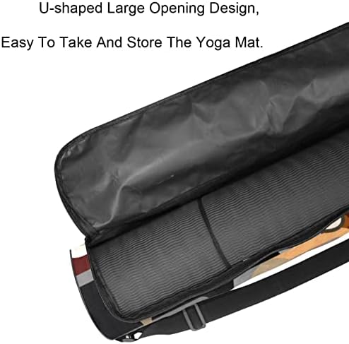 Muzički instrumenti gitara Music Notes Yoga Mat torbe sa punim patentnim zatvaračem Yoga Carry Bag za žene i muškarce, Exercise Yoga