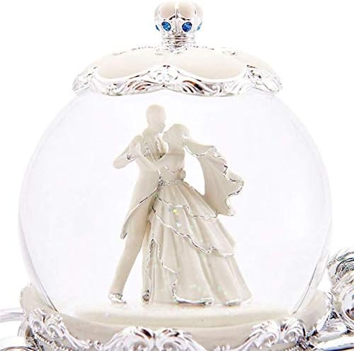 Ganfanren Revolving Music Box-Crystal Ball Snowflake Mini Music Box, ClockWork Music Box, Moderan i lijep