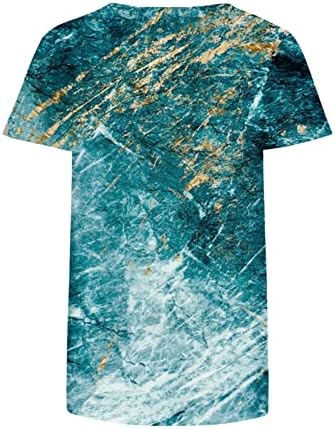 Bluze mramora za djevojčice Jesen Ljeto kratki rukav Crew Crt salonske bluze Košulje Žene 2023 Odjeća Lu