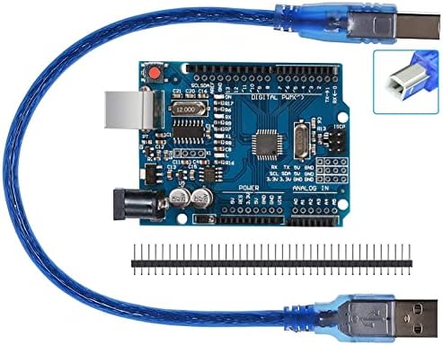 WWZMDIB UNO R3 ATmega328P MicroController CH340G Poboljšana razvojna ploča Kompatibilna je s Arduino IDE s USB kablom i 2,54 mm ravno