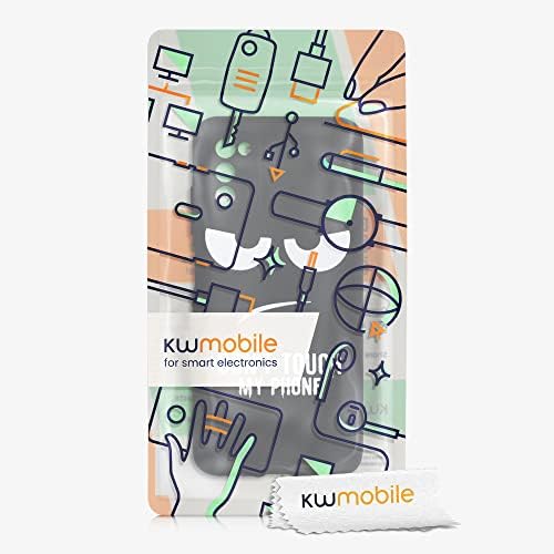 KWMobile TPU silikonska futrola kompatibilna s Samsung Galaxy A03S - Soft Cover CASE - ne dirajte moj telefon bijela / crna