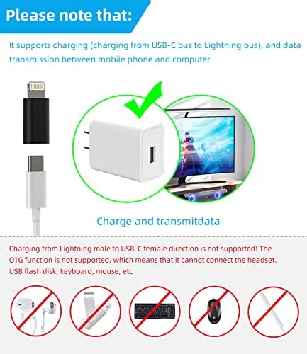 3pack, USB C do adaptera od groma, mužjaka USB-C za munje, munja do USB C, USBC punjač za punjenje adapter za punjač za Apple iPhone