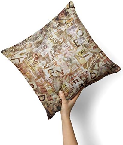 Iirov je izblijedio rastrgan novine Collage - Custom Dekorativni kućni dekor unutarnji ili vanjski bacanje jastuka plus jastuk set
