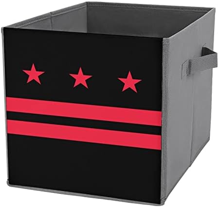 Washington DC sklopive tkanine za skladištenje kutije za pohranu od 11 inča sa sklopivim spremištima s ručkama