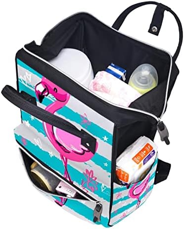Guerotkr putnički ruksak, torba za pelene, ruksak pelena, dobrodošli Pink Flamingo Blue Trakes
