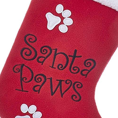 Kurt S. Adler 19 Red Santa šape krznene bijele manžetne čarape ~ Pas za odmor