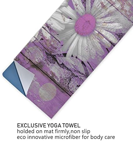 Vintage-Daisy-Floral Yoga ručnik Yoga ručnik Yoga ručnik Yoga