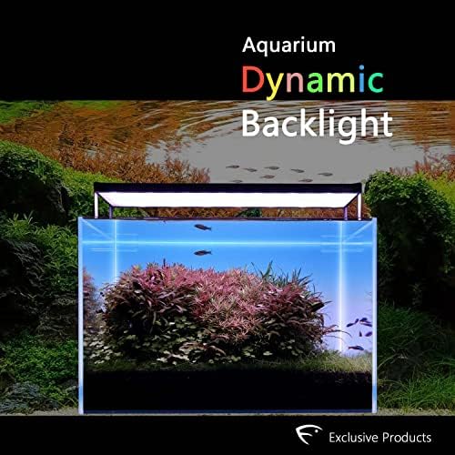 FJARDE ekran sa pozadinskim osvetljenjem akvarijuma-pozadinsko svetlo akvarijuma,za akvarijum bez okvira,Ultra tanka ploča boja gradijenta