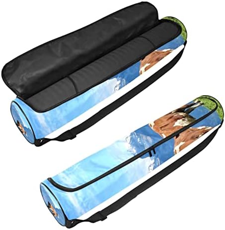 RATGDN Yoga Mat torba, goveda Vježba Yoga Mat Carrier full-Zip Yoga Mat torba za nošenje sa podesivim remenom za žene i muškarce