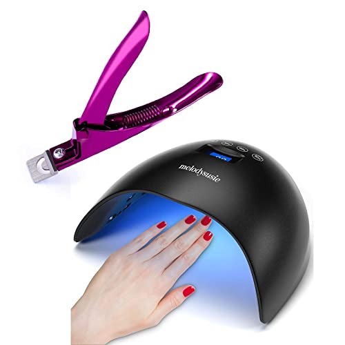 MelodySusie akrilne makaze za nokte, podesivi rezač vrhova noktiju od nerđajućeg čelika, UV LED lampa za nokte 48W sušilica za nokte