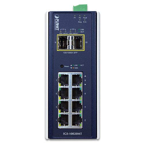 IGS-10020MT industrijski L2 + 8-port 10/100 / 1000t + 2 100 / 1000x SFP upravljani prekidač