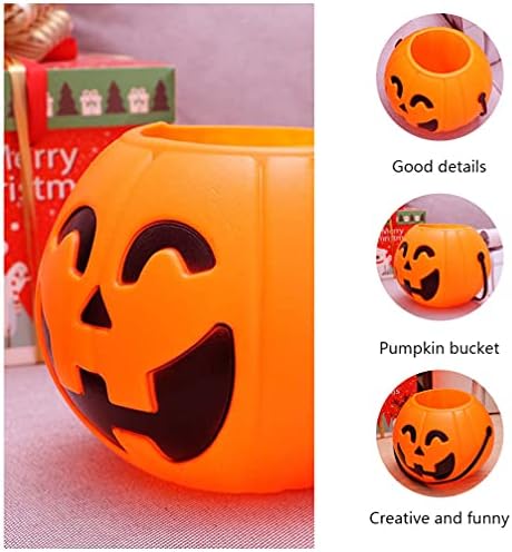 Nuobesty 3pcs Halloween bundeva bombona Halloween trik ili liječenje kante plastične kante za bundeve prijenosne kašike bundeve