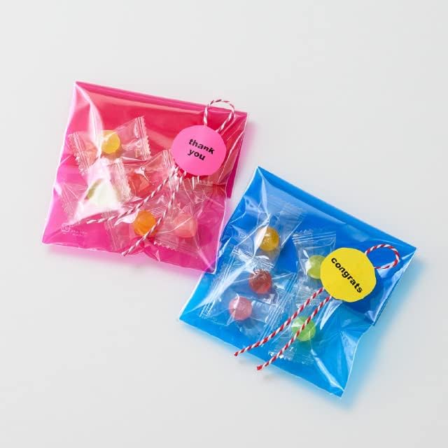 Glave Nep-OP4 poklon torbe, napravljene u Japanu, 4,7 x 7,1 inča , neonsko roze, 50 komada, OPP torbe, neonske