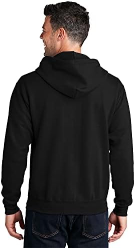 PORT & COMPANY-CORE FLEECE FULL-ZIP dukserice s kapuljačom. PC78ZH JET BLACK