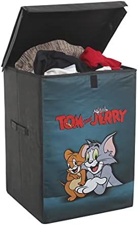 Tom & amp; Jerry Folding veš korpa za odjeću sa poklopcem & amp; ručka, igračke Organizator, 75 litar, zelen