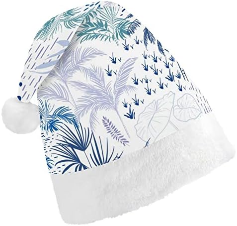 Tropska šuma uzorak Božić šešir Santa šešir za unisex odrasle Comfort klasični Božić kapa za Božić Party Holiday