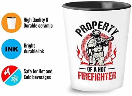 Bubble Hugs vatrogasac Shot Glass 1.5 oz-vlasništvo vruće hitne jedinice za gašenje požara vatrogasna Akademija inspektori profesija