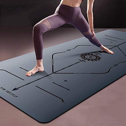 Izuzetno debeli Pilates Mats protiv suza ekološki prihvatljivi, neklizajuća prostirka za jogu sa linijama za poravnanje, savršena