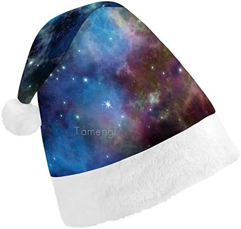 Božić Santa šešir, duboko svemir pozadini Božić Holiday šešir za odrasle, Unisex Comfort Božić kape za Novu godinu svečani kostim