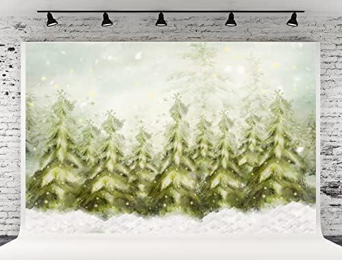 7X5ft božićno drvo pozadine Božić Wonderland pozadina Snowflake Snow Scene Photo rekviziti za djecu novorođenče Photo Booth rekvizite