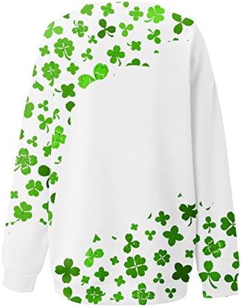 Dnevni duks St Patrick za žene okrugli vrat s poticanim majicama od labavih vrhova Duks pulover dugih rukava