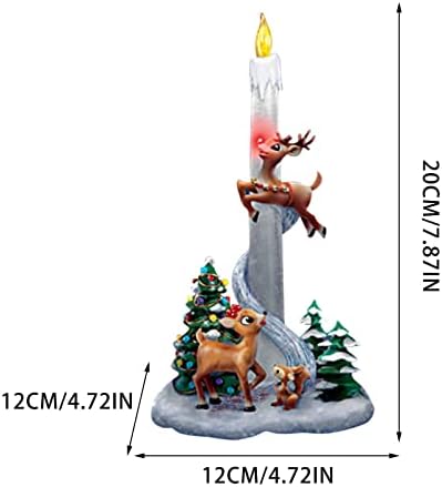 Flekmanart Bed Led svijeća - Rudolph Santa's Vodeća svjetlost, Božićne rezidere za odmor, sezonski proslavi Božićni dekor upravljane