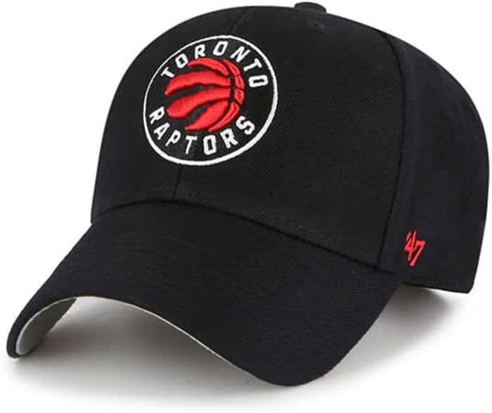 '47 Toronto Raptors Muns Womens MVP podesivi Velcroback Black Hat sa logotip u boji