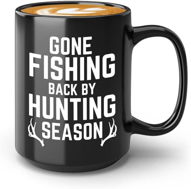 Bubble Hugs Hunting Lover šolja za kafu 15oz crno - nestali ribolov nazad - lovac, lov na luk, ljubitelji Jelena, Šaptač jelena, lov