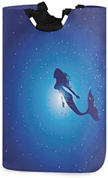 YYZZH Ocean Mermaid podvodni Mjehurić Spiral Bright Sunshine velika torba za veš korpa torba za kupovinu sklopiva poliesterska korpa