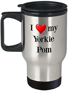 Yorkie Pom Travel krig - Termalni izolirani nehrđajući čelik York-pom Yorkshire Terrier Pomeranian Mix Lover Lover Poklon