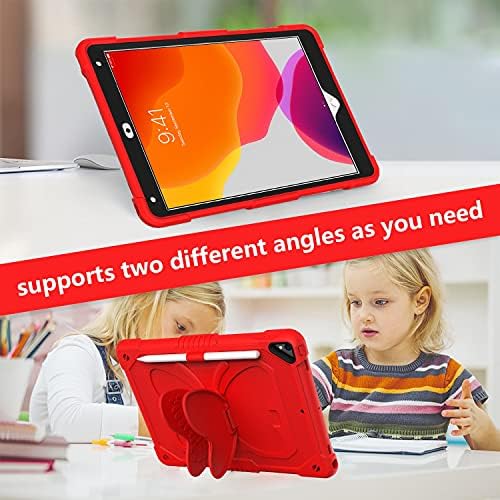 Tablet Case Case Case CASET Kompatibilan je sa iPad 10.2 2019/2020, sladak leptir oblik kompatibilan sa dječjim zaštitnim poklopcem,